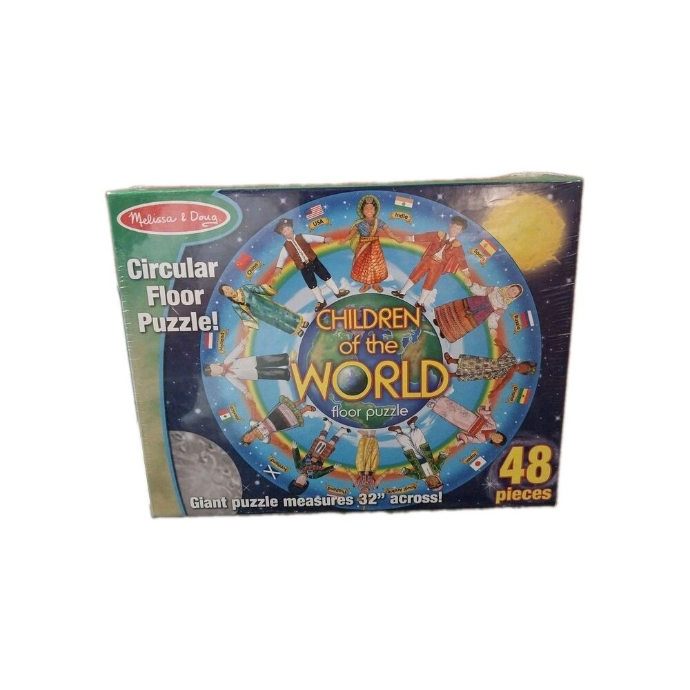 Melissa & Doug Children Of The World Circular Floor Puzzle 48 Pcs Giant Puzzle